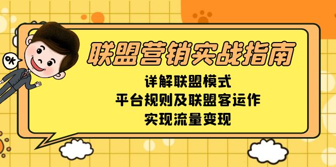 联盟营销实战指南，详解联盟模式、平台规则及联盟客运作，实现流量变现-搞个副业