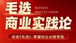 毛选商业实践论，读透《毛选》掌握创业必胜密匙-搞个副业