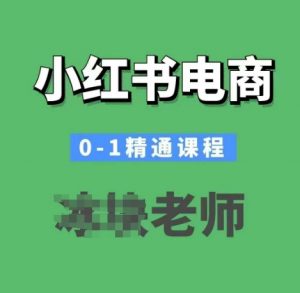 小红书电商0-1精通课程，小红书开店必学课程-搞个副业
