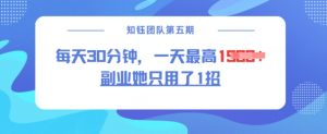 副业她只用了1招，每天30分钟，无脑二创，一天最高1.5k-搞个副业