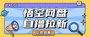 全网首发悟空网盘云真机自撸拉新项目玩法单机可挣10.20不等-搞个副业