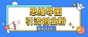 暴力引流全平台通用思维导图引流玩法ai一键生成日引200+-搞个副业