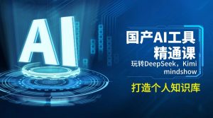 国产AI工具精通课，玩转DeepSeek，Kimi，mindshow，打造个人知识库-搞个副业