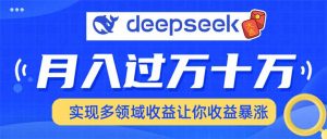 用DeepSeek席卷各大平台，快速上手实现多领域，让你收入猛增-搞个副业