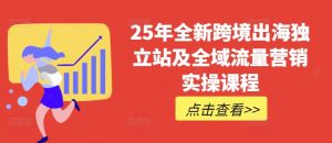 25年全新跨境出海独立站及全域流量营销实操课程，跨境电商独立站TIKTOK全域营销普货特货玩法大全-搞个副业