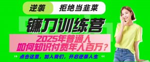 镰刀训练营超级IP合伙人，25年普通人如何通过“知识付费”实现逆袭-搞个副业