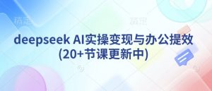 deepseek AI实操变现与办公提效(20+节课更新中)-搞个副业