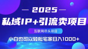 私域IP+引流卖项目，小白也可以做到轻松宅家日入1000+-搞个副业