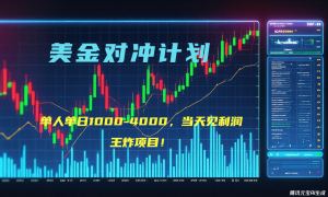 2025年最暴力项目“美金先登计划”最新最强对冲战法，每日实际收益1K-4K-搞个副业