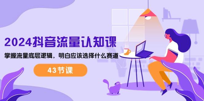 2024抖音流量·认知课：掌握流量底层逻辑，明白应该选择什么赛道 (43节课-搞个副业