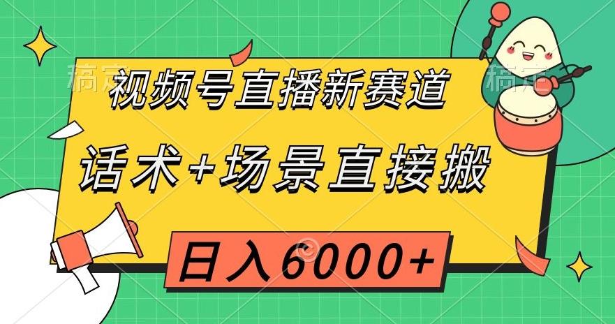视频号直播新赛道，话术+场景直接搬，日入6000+【揭秘】-搞个副业