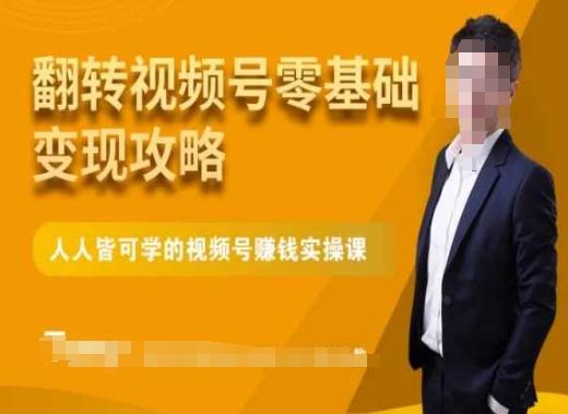 微信视频号零基础变现攻略，人人皆可学的视频号赚钱实操课-搞个副业