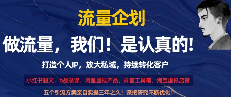 流量企划，打造个人IP，放大私域，持续转化客户【揭秘】-搞个副业