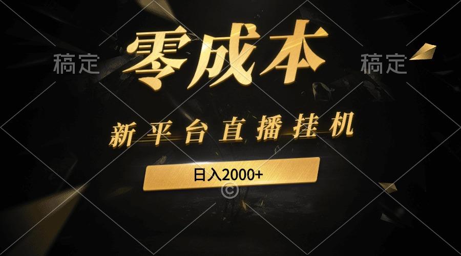 (9841期)新平台直播挂机最新玩法，0成本，不违规，日入2000+-搞个副业