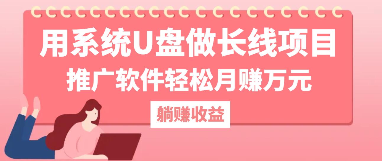 用系统U盘做长线项目，推广软件轻松月赚万元-搞个副业