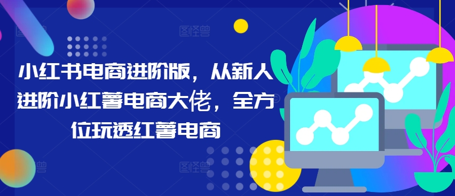 小红书电商进阶版，从新人进阶小红薯电商大佬，全方位玩透红薯电商-搞个副业