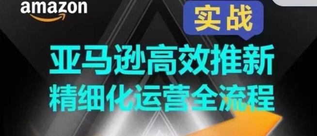 亚马逊高效推新精细化运营全流程，全方位、快速拉升产品排名和销量!-搞个副业