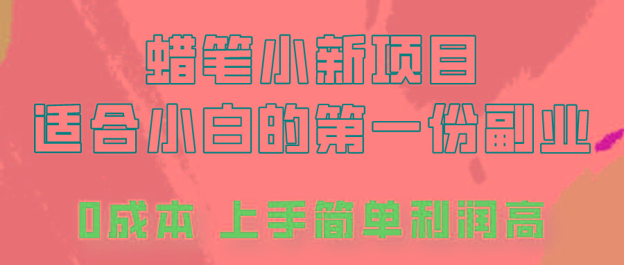 蜡笔小新项目拆解，0投入，0成本，小白一个月也能多赚3000+-搞个副业