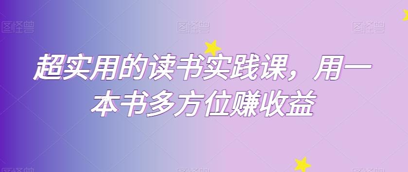 超实用的读书实践课，用一本书多方位赚收益-搞个副业