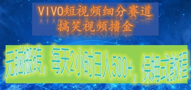VIVO短视频细分赛道，搞笑视频撸金，无脑搬砖，每天2小时日入500+，保姆式教程-搞个副业